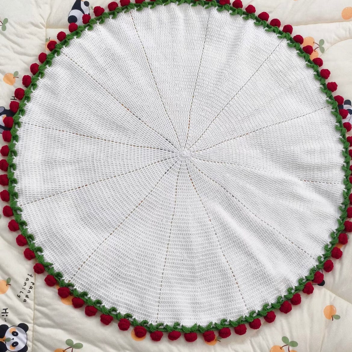 LayAura 0.9M HANDMADE CROCHET ROSE BLANKET