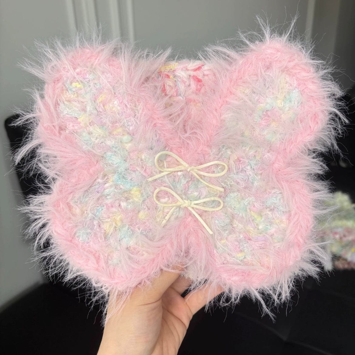 LayAura 1 FLUFFY HANDMADE BUTTERFLY BAG