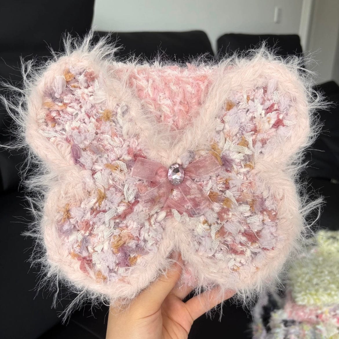 LayAura 2 FLUFFY HANDMADE BUTTERFLY BAG