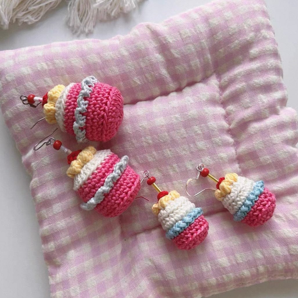 LayAura CROCHET CUPCAKE EARRINGS
