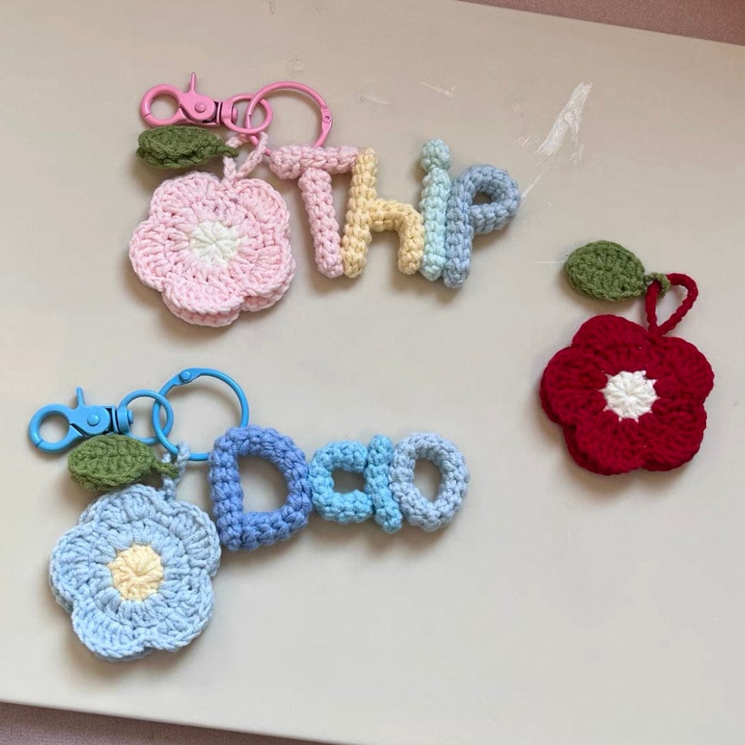 LayAura CUSTOM CROCHET NAME KEYCHAIN