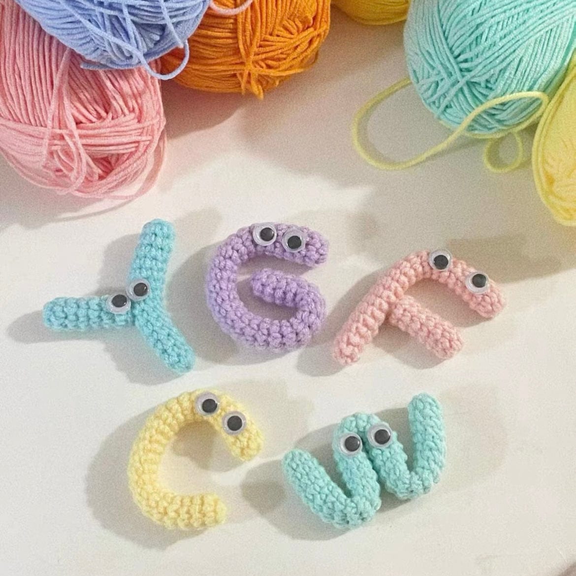 LayAura CUSTOM CROCHET NAME KEYCHAIN