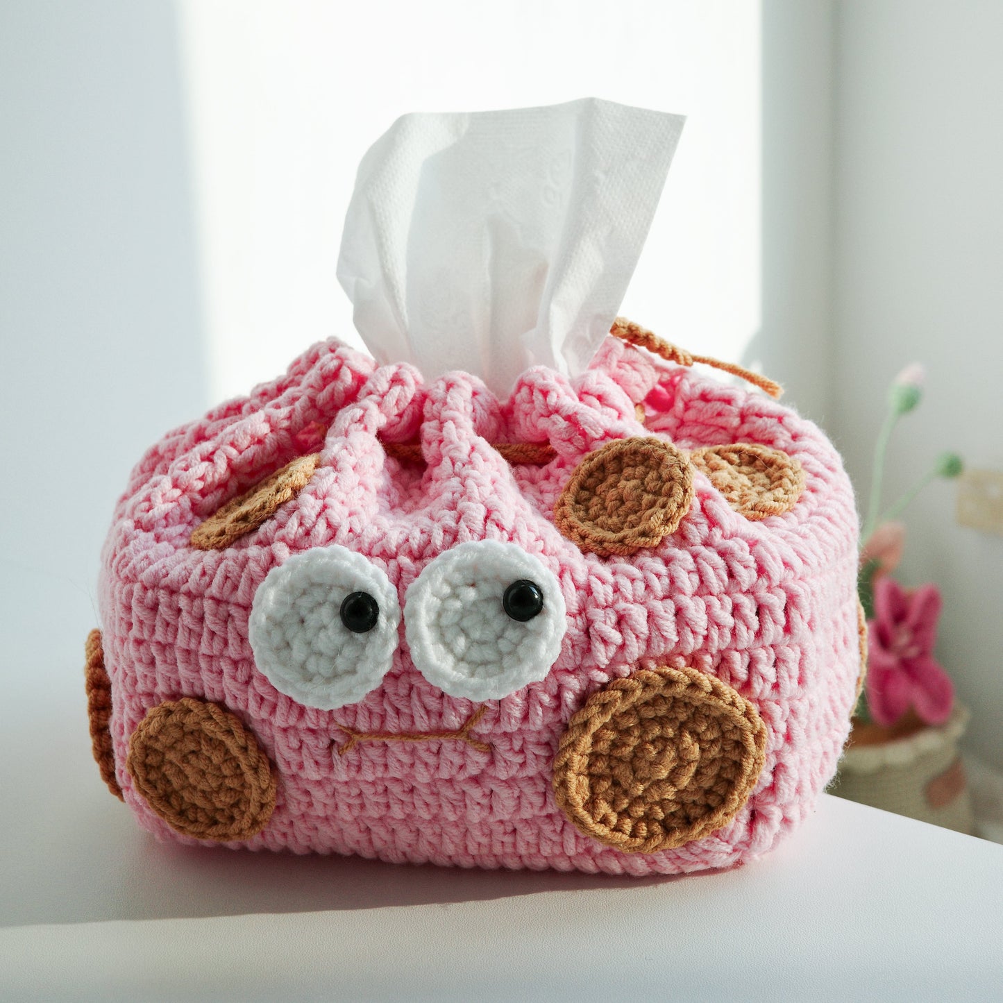 LayAura CUTE CROCHET TISSUE COVER