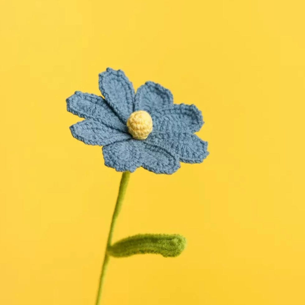 LayAura Dark Blue CROCHET COSMOS FLOWER