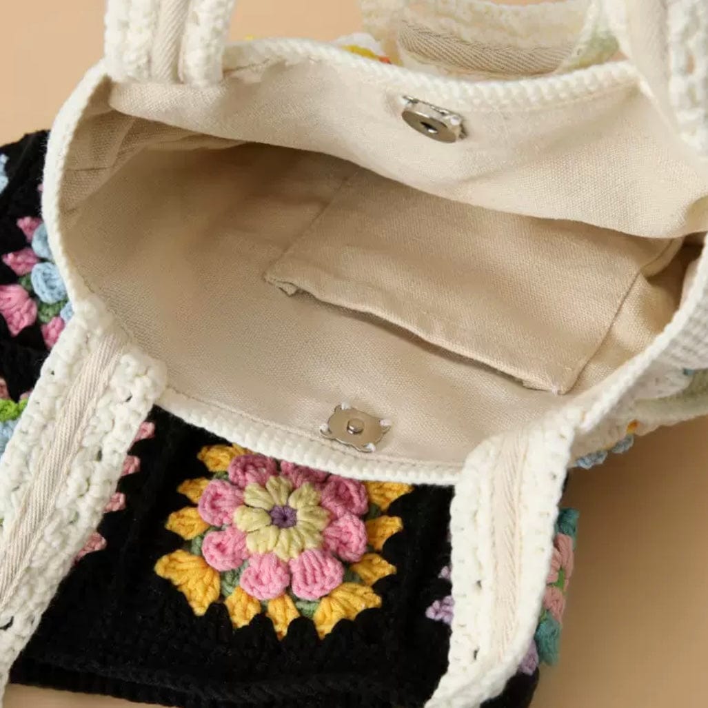 LayAura HANDMADE BOHO CROCHET TOTE BAG