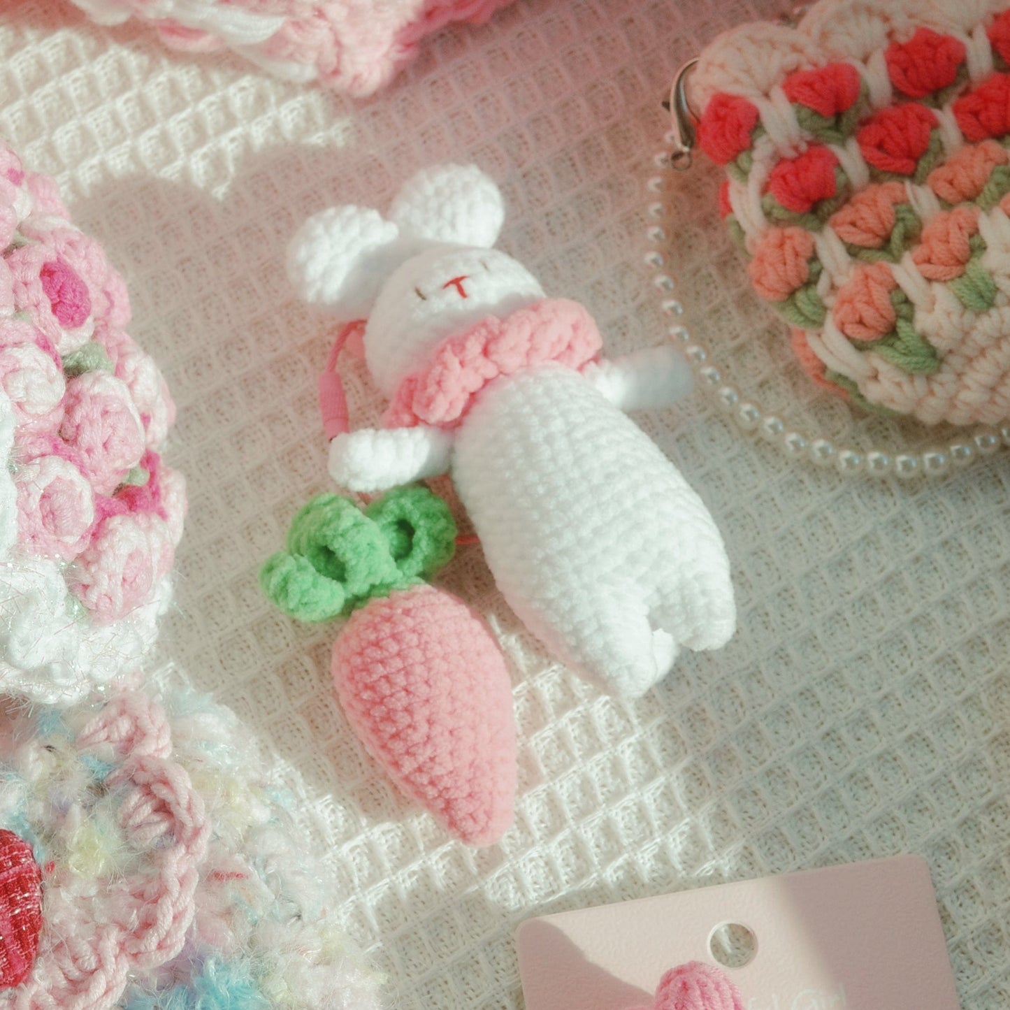 LayAura HANDMADE BUNNY KEYCHAIN