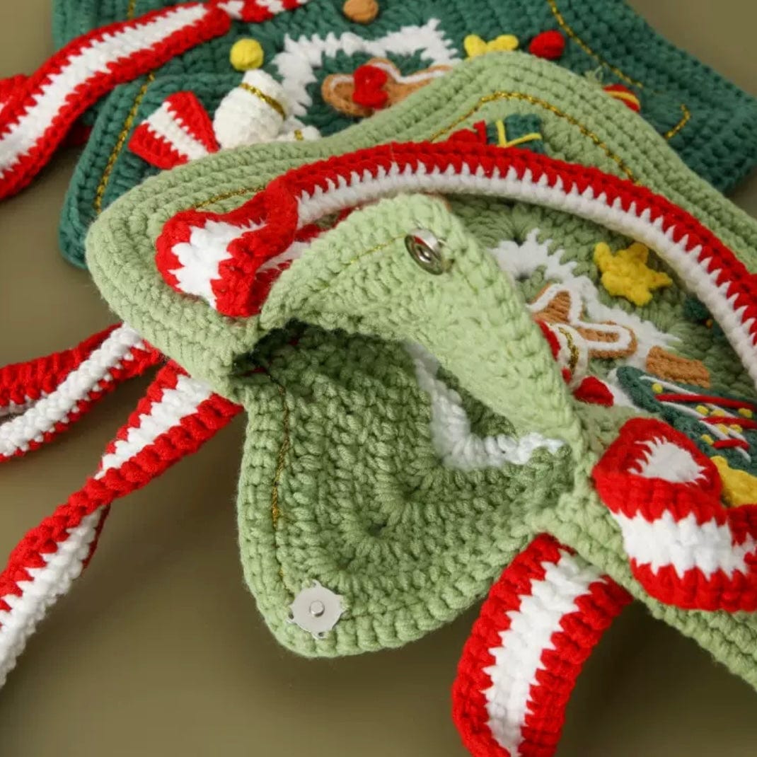 LayAura HANDMADE CHRISTMAS STAR CROCHET BAG