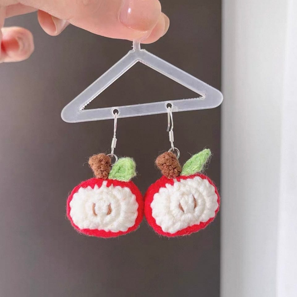 LayAura HANDMADE CROCHET APPLE JEWELRY