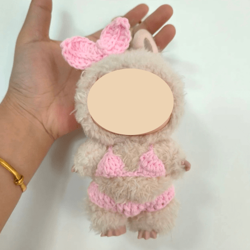 LayAura HANDMADE CROCHET BIKINI SET FOR 17CM DOLLS