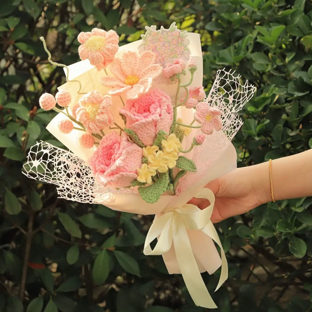 LayAura HANDMADE CROCHET FLOWER BOUQUET