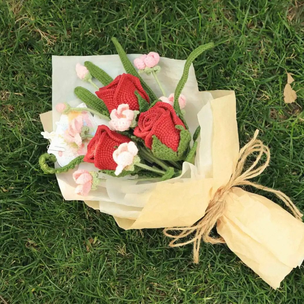 LayAura HANDMADE CROCHET FLOWER BOUQUET