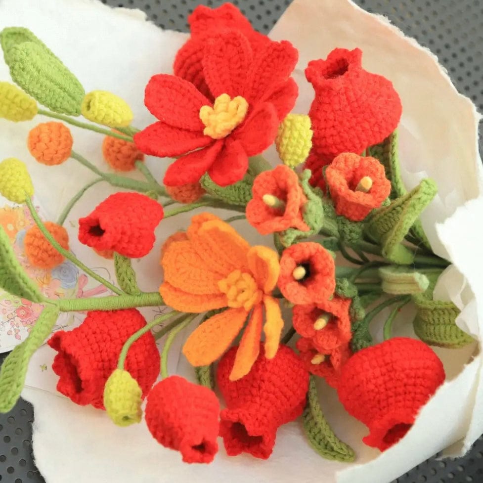 LayAura HANDMADE CROCHET FLOWER BOUQUET
