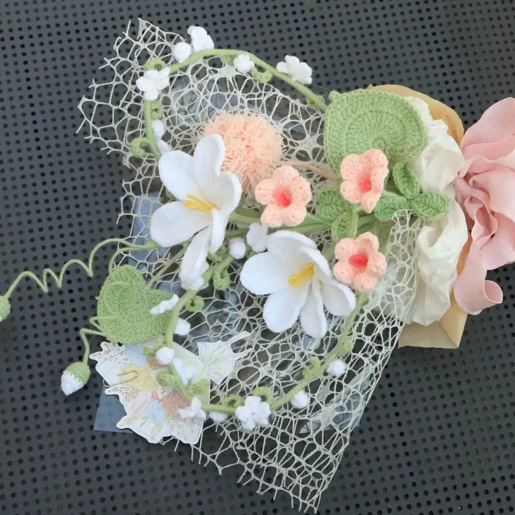 LayAura HANDMADE CROCHET FLOWER BOUQUET