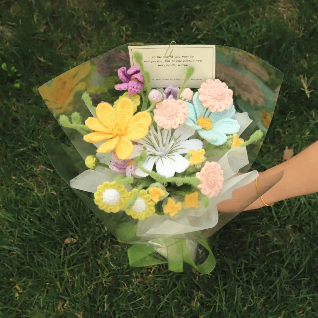LayAura HANDMADE CROCHET FLOWER BOUQUET