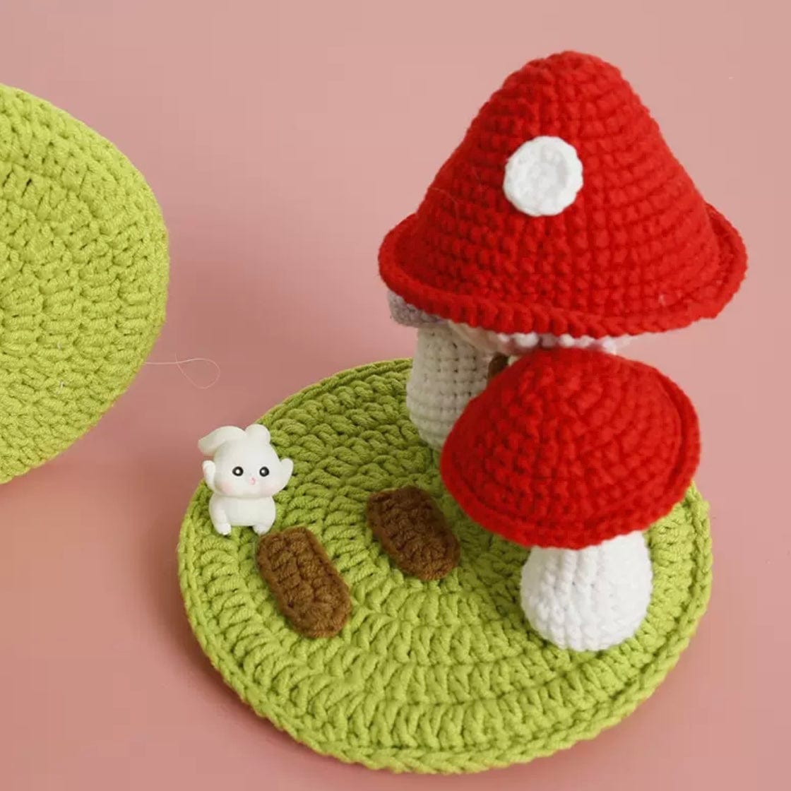 LayAura HANDMADE CROCHET MUSHROOM PHONE STAND