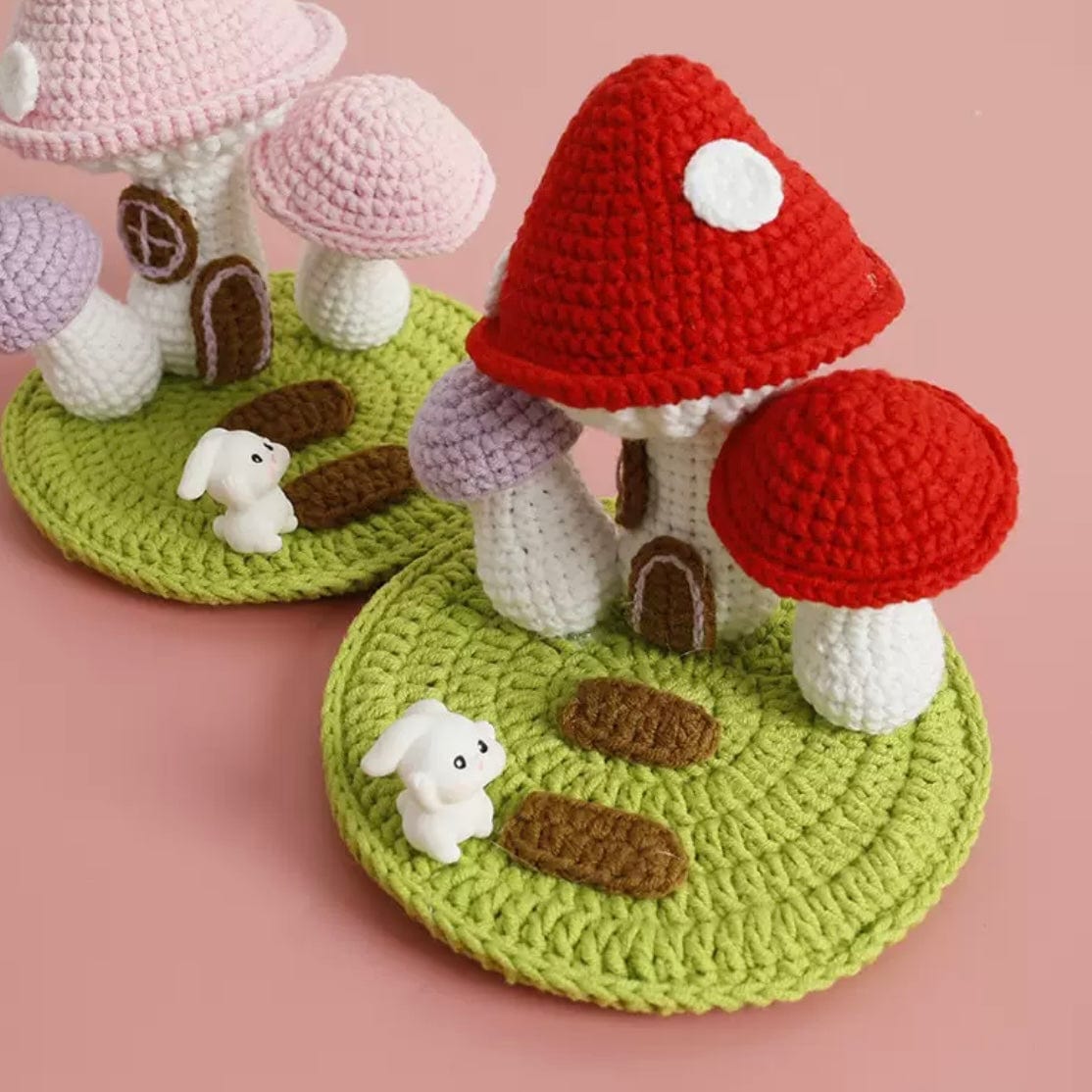 LayAura HANDMADE CROCHET MUSHROOM PHONE STAND