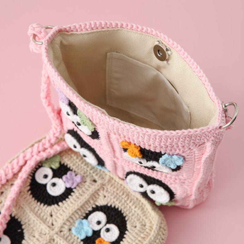 LayAura HANDMADE PINK CROCHET BAG