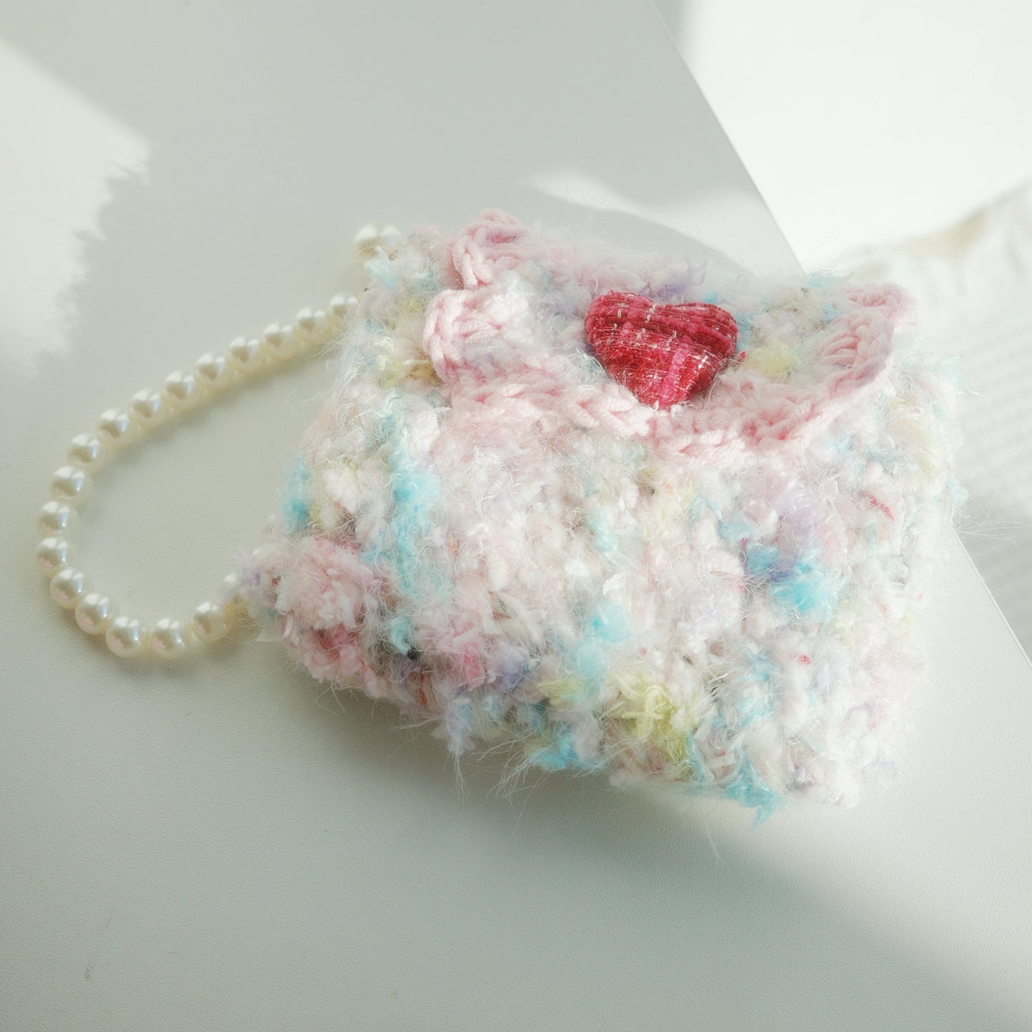 LayAura MINI CROCHET PURSE WITH HEART
