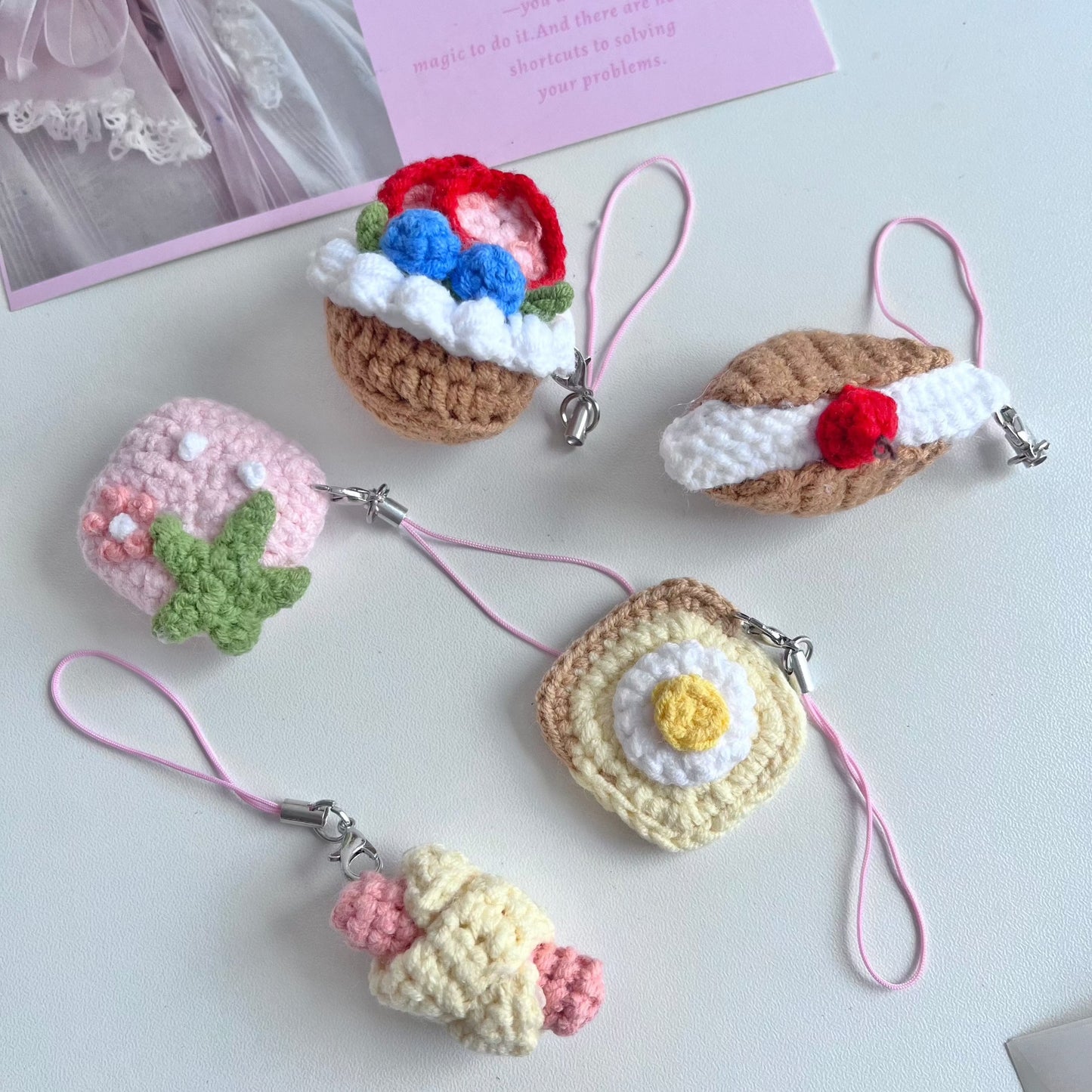 LayAura MINIATURE CROCHET FOOD SET