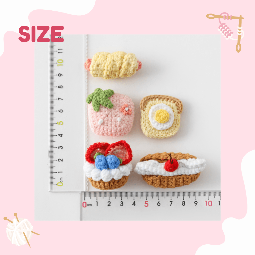 LayAura MINIATURE CROCHET FOOD SET