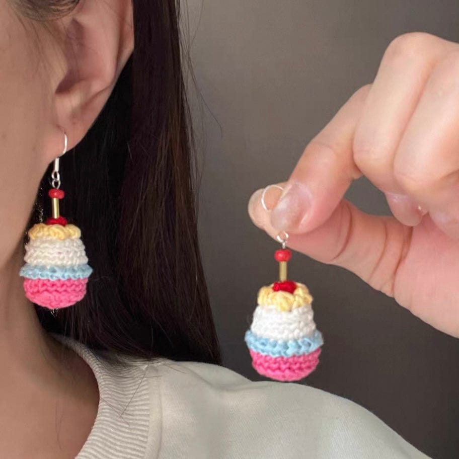 LayAura s CROCHET CUPCAKE EARRINGS