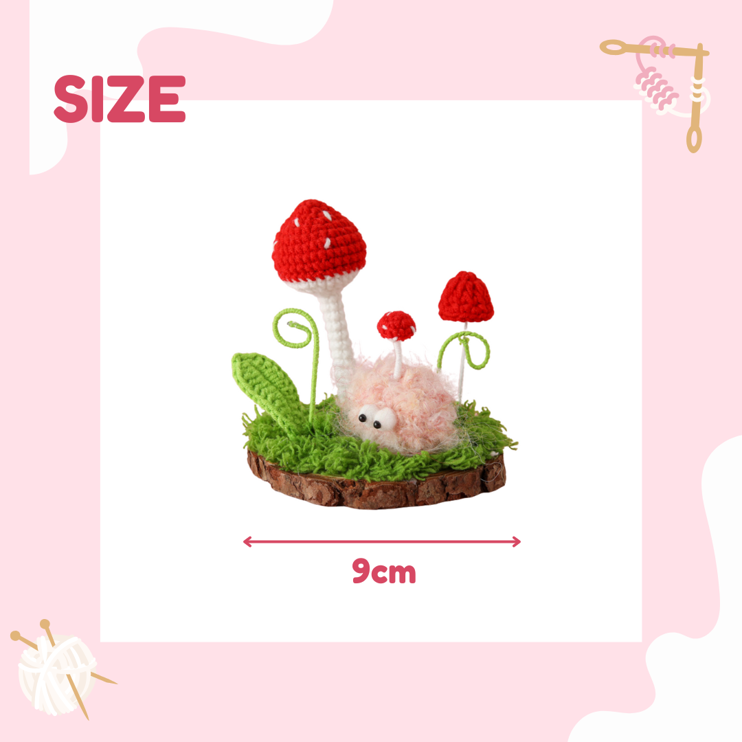 CUTE MINI CROCHET MUSHROOM DECOR