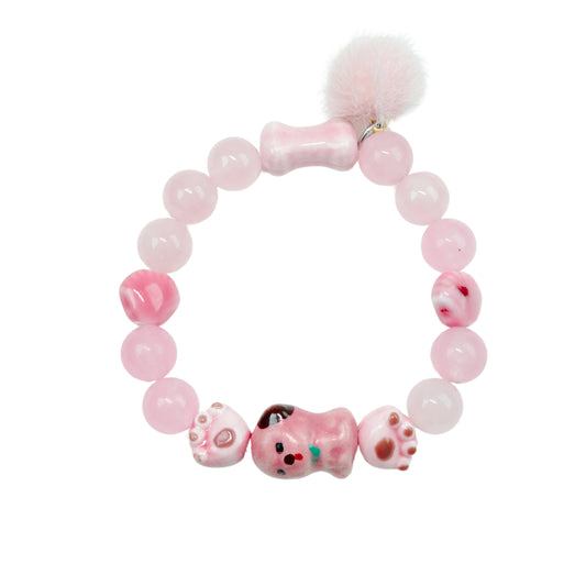 CUTE DOG-THEMED PINK BRACELET