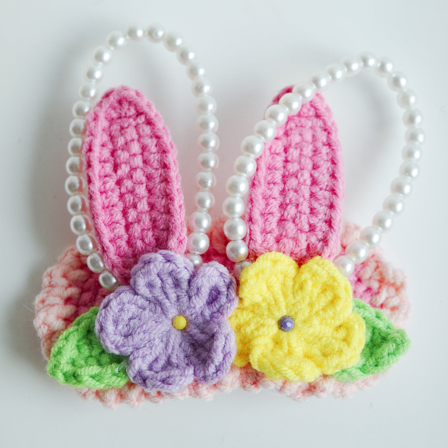 CROCHET BUNNY HAIR CLIP