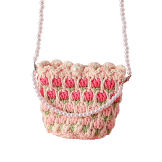 HANDMADE CROCHET TULIP BAG