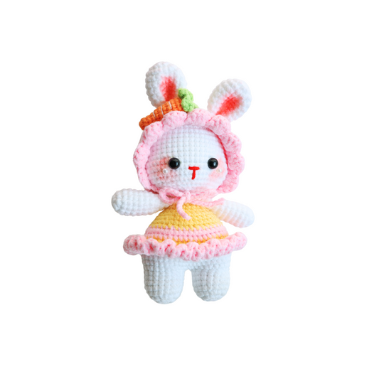 HANDMADE PINK BUNNY CROCHET PLUSH