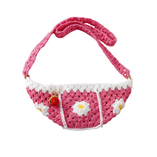 HANDMADE PINK DAISY BAG