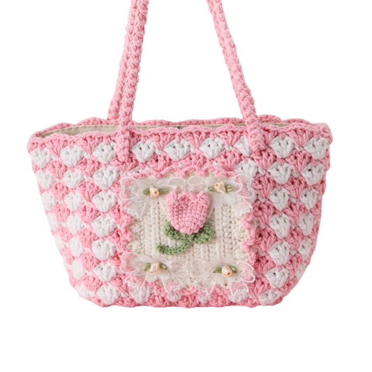 HANDMADE TULIP CROCHET BAG