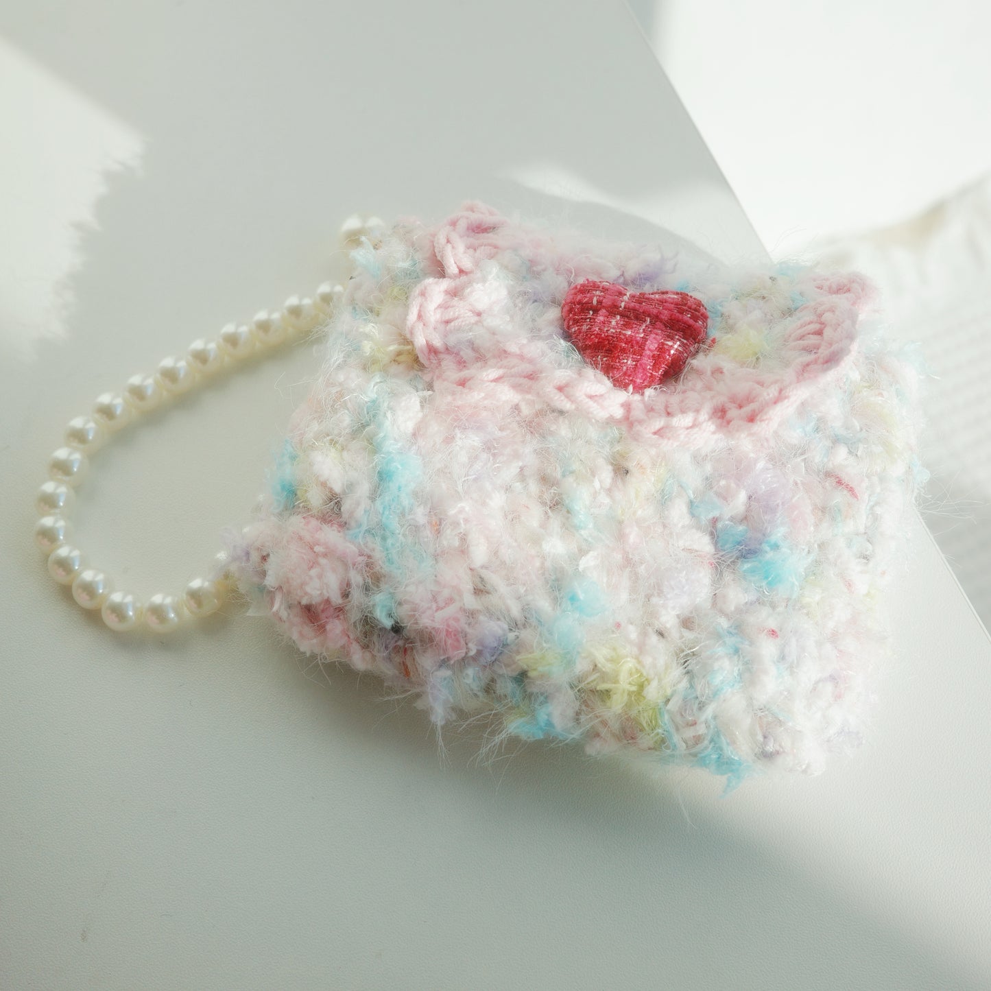 MINI CROCHET PURSE WITH HEART