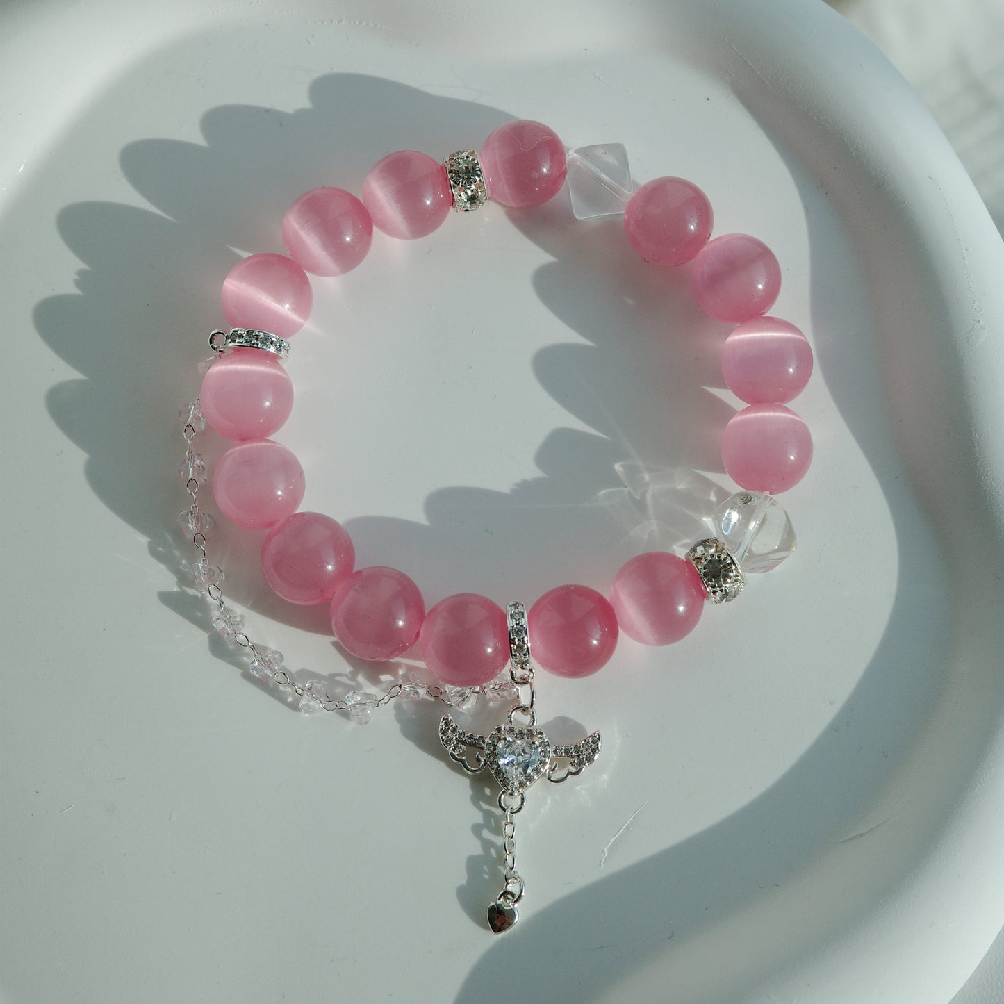 PINK ANGEL WING BRACELET