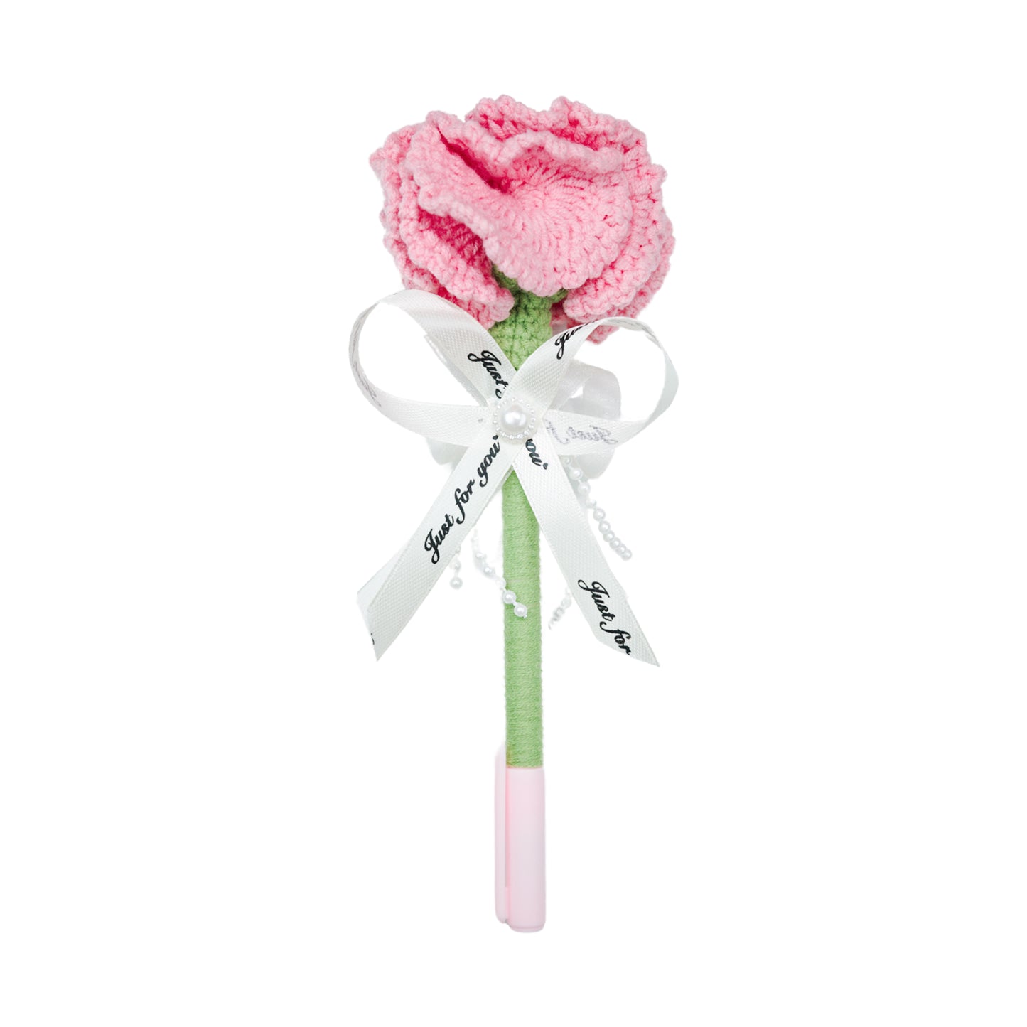 PINK CROCHET FLOWER BALLPOINT PEN