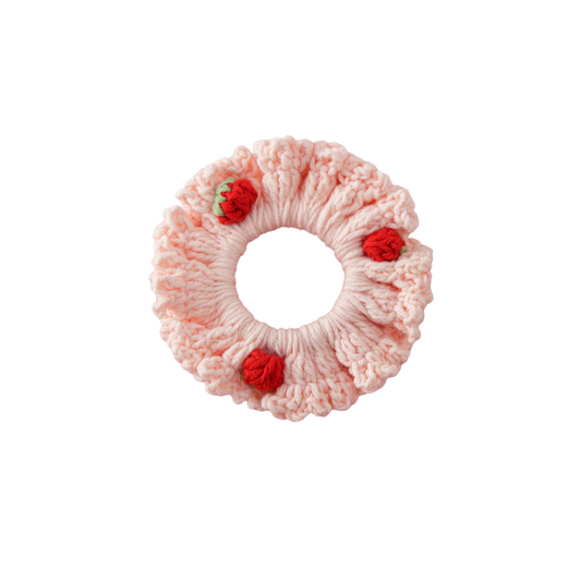 PINK CROCHET HAIR SCRUNCHIE