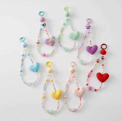 LayAura 1PC RANDOM COLOR CROCHET PHONE CHARM