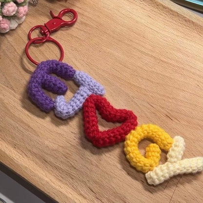 LayAura 5 letters / none CUSTOM CROCHET NAME KEYCHAIN