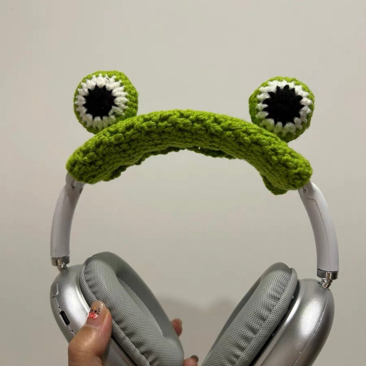 LayAura 6 （frog） CROCHETED HEADBAND COVER FOR HEADPHONES