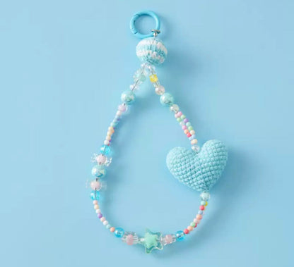 LayAura blue 1PC CROCHET PHONE CHARM