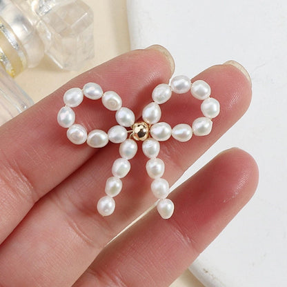 LayAura BOW PEARL EARRINGS