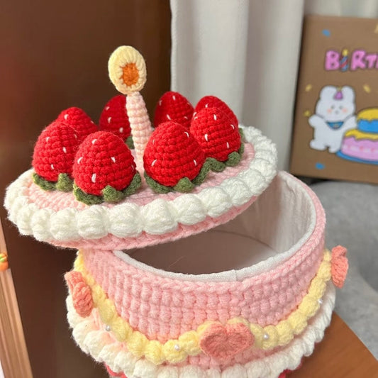 LayAura CROCHET CAKE STORAGE BOX