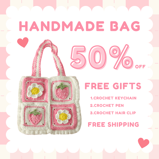 LayAura CROCHET FRUIT TOTE BAG