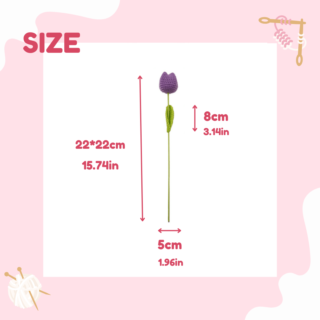 LayAura CROCHET TULIP FLOWER