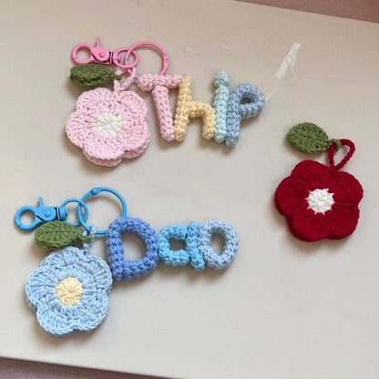 LayAura CUSTOM CROCHET NAME KEYCHAIN