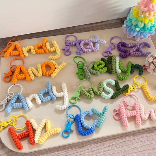 LayAura CUSTOM CROCHET NAME KEYCHAIN