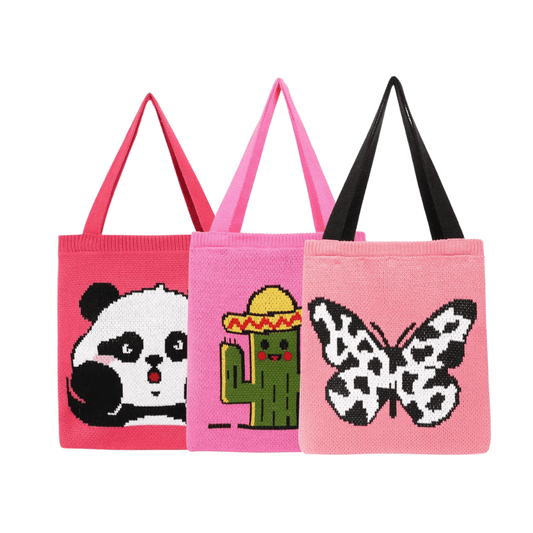 LayAura CUTE KNITTED TOTE BAG