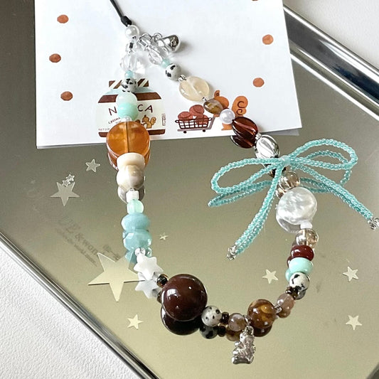 LayAura HANDMADE BEADED PHONE CHARM STRAP