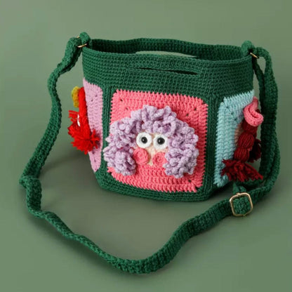 LayAura green HANDMADE CROCHET BAG