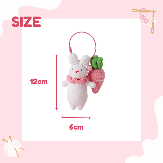 LayAura HANDMADE BUNNY KEYCHAIN